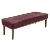 Recamier Santorini SPZ 195cm Veludo Vinho