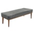 Recamier Santorini SPZ 90cm Veludo Bege