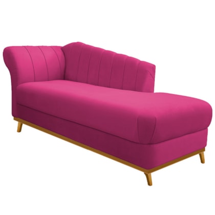 Recamier Vanessa 140cm Lado Direito Suede Pink - Amarena Móveis