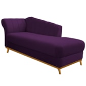 Recamier Vanessa 140cm Lado Direito Suede Roxo - Amarena Móveis