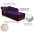 Recamier Vanessa 140cm Lado Direito Suede Roxo - Amarena Móveis