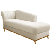 Recamier Vanessa 160cm Lado Direito Corano Bege - Amarena Móveis