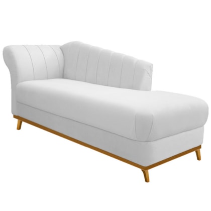 Recamier Vanessa 160cm Lado Direito Corano Branco - Amarena Móveis