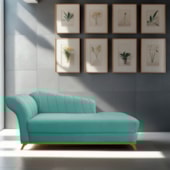 Recamier Vanessa 160cm Lado Direito Suede Azul Tiffany - Amarena Móveis