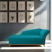 Recamier Vanessa 185cm Lado Esquerdo Suede Azul Turquesa - Amarena Móveis