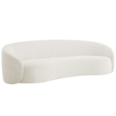 Sofá 2 Lugares 160cm Orgânico Luxo Recepção Amore Bouclé Branco