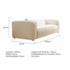 Sofá 2 Lugares 160cm Orgânico Luxo Recepção Cecília Bouclé  Bege - Amarena Móveis