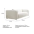 Sofá 2 Lugares 160cm Orgânico Luxo Recepção Cecília Bouclé  Branco - Amarena Móveis