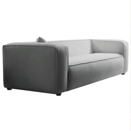 Sofá 2 Lugares 160cm Orgânico Luxo Recepção Cecília Bouclé  Cinza - Amarena Móveis