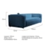 Sofá 2 Lugares 160cm Orgânico Luxo Recepção Cecília Linho Azul Royal - Amarena Móveis