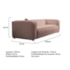 Sofá 2 Lugares 160cm Orgânico Luxo Recepção Cecília Linho Rose - Amarena Móveis