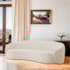 Sofá 2 Lugares Amore 160cm Orgânico Luxo Recepção Escritório Bouclé Bege
