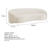 Sofá 2 Lugares Amore 160cm Orgânico Luxo Recepção Escritório Bouclé Bege