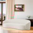 Sofá 2 Lugares Amore 160cm Orgânico Luxo Recepção Escritório Bouclé Branco