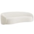 Sofá 2 Lugares Amore 160cm Orgânico Luxo Recepção Escritório Bouclé Branco