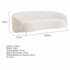 Sofá 2 Lugares Amore 160cm Orgânico Luxo Recepção Escritório Bouclé Branco