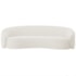 Sofá 2 Lugares Amore 160cm Orgânico Luxo Recepção Escritório Bouclé Branco