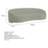 Sofá 2 Lugares Amore 160cm Orgânico Luxo Recepção Escritório Bouclé Verde Oliva