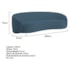 Sofá 2 Lugares Amore 160cm Orgânico Luxo Recepção Escritório Linho Azul Royal