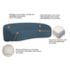Sofá 2 Lugares Amore 160cm Orgânico Luxo Recepção Escritório Linho Azul Royal