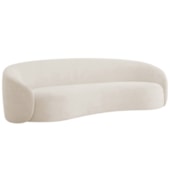 Sofá 2 Lugares Amore 160cm Orgânico Luxo Recepção Escritório Linho Bege