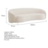 Sofá 2 Lugares Amore 160cm Orgânico Luxo Recepção Escritório Linho Bege