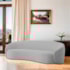 Sofá 2 Lugares Amore 160cm Orgânico Luxo Recepção Escritório Linho Cinza Claro