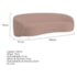 Sofá 2 Lugares Amore 160cm Orgânico Luxo Recepção Escritório Linho Rosê