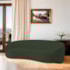 Sofá 2 Lugares Amore 160cm Orgânico Luxo Recepção Escritório Linho Verde