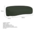 Sofá 2 Lugares Amore 160cm Orgânico Luxo Recepção Escritório Linho Verde