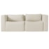 Sofá 2 Lugares Billy 150cm Orgânico Luxo Recepção Bouclé Bege