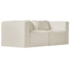Sofá 2 Lugares Billy 150cm Orgânico Luxo Recepção Bouclé Bege