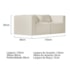 Sofá 2 Lugares Billy 150cm Orgânico Luxo Recepção Bouclé Bege