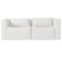 Sofá 2 Lugares Billy 150cm Orgânico Luxo Recepção Bouclé Branco