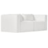 Sofá 2 Lugares Billy 150cm Orgânico Luxo Recepção Bouclé Branco