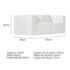 Sofá 2 Lugares Billy 150cm Orgânico Luxo Recepção Bouclé Branco