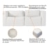 Sofá 2 Lugares Billy 150cm Orgânico Luxo Recepção Bouclé Branco