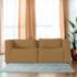 Sofá 2 Lugares Billy 150cm Orgânico Luxo Recepção Bouclé Caramelo