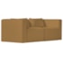 Sofá 2 Lugares Billy 150cm Orgânico Luxo Recepção Bouclé Caramelo