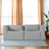 Sofá 2 Lugares Billy 150cm Orgânico Luxo Recepção Bouclé Cinza