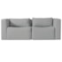 Sofá 2 Lugares Billy 150cm Orgânico Luxo Recepção Bouclé Cinza