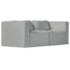 Sofá 2 Lugares Billy 150cm Orgânico Luxo Recepção Bouclé Cinza