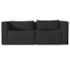 Sofá 2 Lugares Billy 150cm Orgânico Luxo Recepção Bouclé Preto