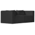Sofá 2 Lugares Billy 150cm Orgânico Luxo Recepção Bouclé Preto