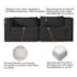 Sofá 2 Lugares Billy 150cm Orgânico Luxo Recepção Bouclé Preto