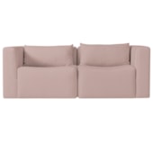 Sofá 2 Lugares Billy 150cm Orgânico Luxo Recepção Bouclé Rosé