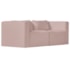 Sofá 2 Lugares Billy 150cm Orgânico Luxo Recepção Bouclé Rosé