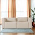 Sofá 2 Lugares Billy 150cm Orgânico Luxo Recepção Linho Bege