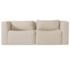 Sofá 2 Lugares Billy 150cm Orgânico Luxo Recepção Linho Bege
