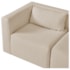 Sofá 2 Lugares Billy 150cm Orgânico Luxo Recepção Linho Bege